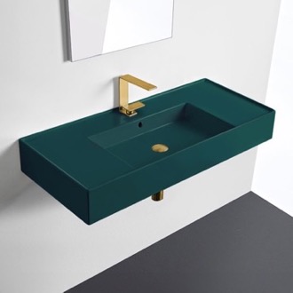 Bathroom Sink Green Bathroom Sink, Ceramic Scarabeo 5124-55